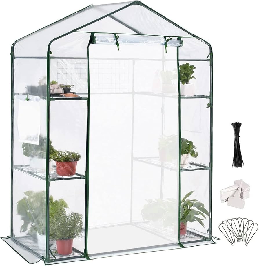 Amazon.co.jp: ビニールハウス ビニール温室 植物の温室 6段